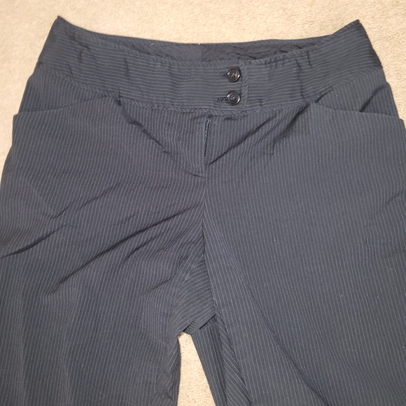 Y2k Goth Black Pinstripe Pants - Picture 1 of 2
